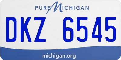 MI license plate DKZ6545