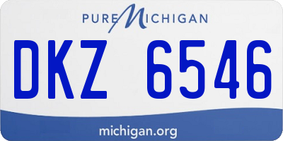MI license plate DKZ6546