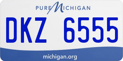 MI license plate DKZ6555