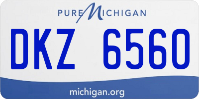 MI license plate DKZ6560