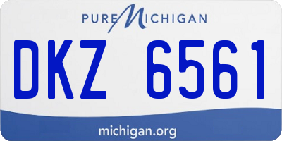 MI license plate DKZ6561