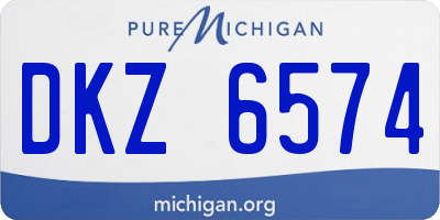 MI license plate DKZ6574