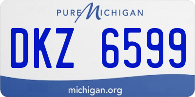 MI license plate DKZ6599