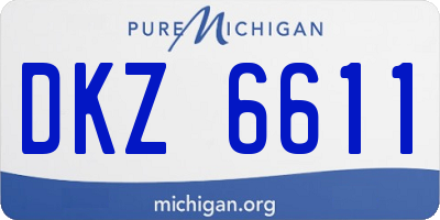 MI license plate DKZ6611