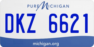 MI license plate DKZ6621
