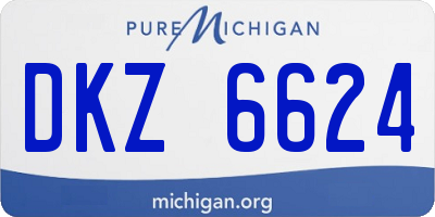 MI license plate DKZ6624