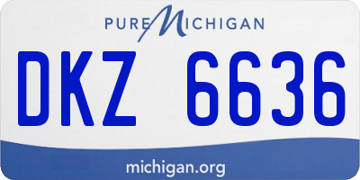 MI license plate DKZ6636