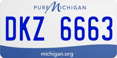 MI license plate DKZ6663
