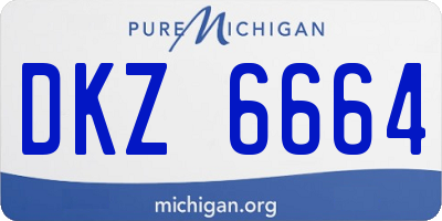 MI license plate DKZ6664
