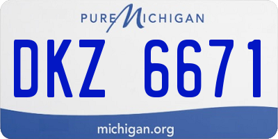 MI license plate DKZ6671
