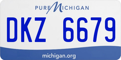 MI license plate DKZ6679