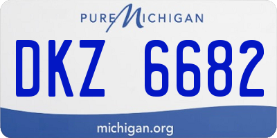 MI license plate DKZ6682