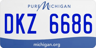 MI license plate DKZ6686