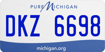 MI license plate DKZ6698