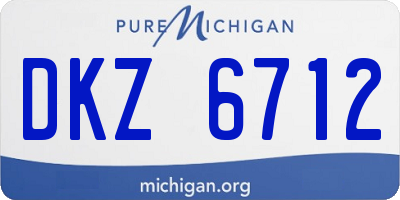 MI license plate DKZ6712
