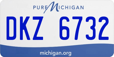 MI license plate DKZ6732