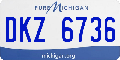 MI license plate DKZ6736