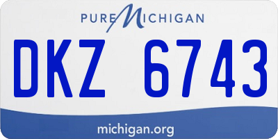 MI license plate DKZ6743