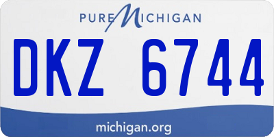 MI license plate DKZ6744