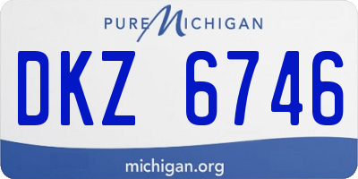 MI license plate DKZ6746
