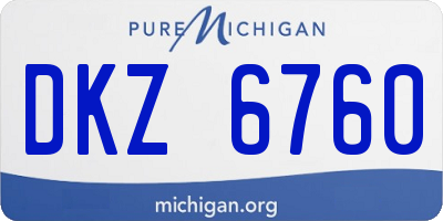 MI license plate DKZ6760