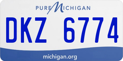 MI license plate DKZ6774