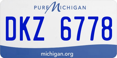 MI license plate DKZ6778