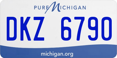 MI license plate DKZ6790