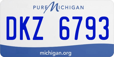 MI license plate DKZ6793
