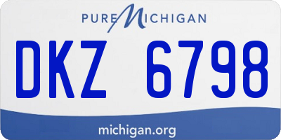 MI license plate DKZ6798