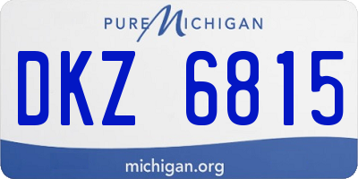 MI license plate DKZ6815
