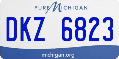 MI license plate DKZ6823