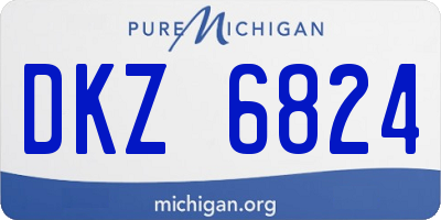 MI license plate DKZ6824