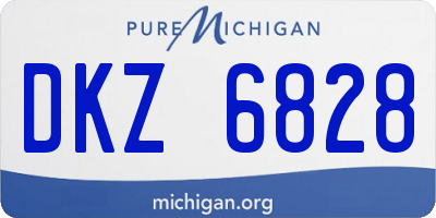 MI license plate DKZ6828