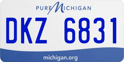 MI license plate DKZ6831