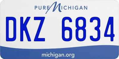 MI license plate DKZ6834