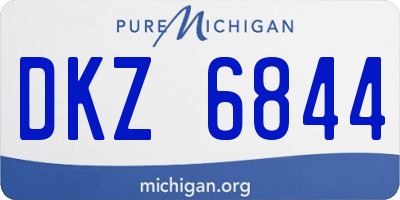 MI license plate DKZ6844
