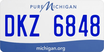 MI license plate DKZ6848