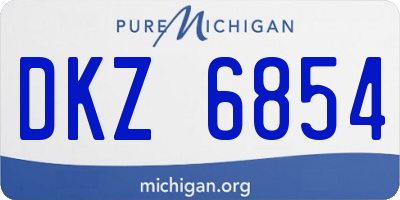 MI license plate DKZ6854