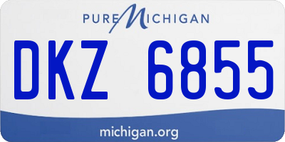 MI license plate DKZ6855