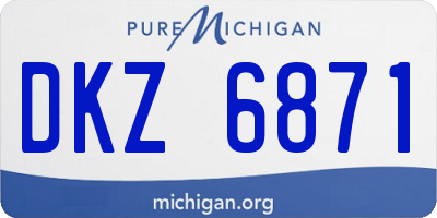 MI license plate DKZ6871