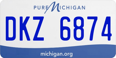 MI license plate DKZ6874