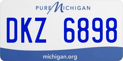 MI license plate DKZ6898