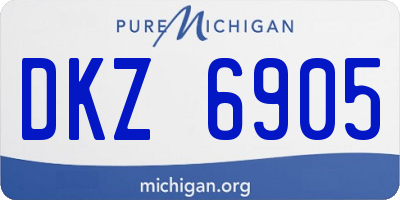 MI license plate DKZ6905
