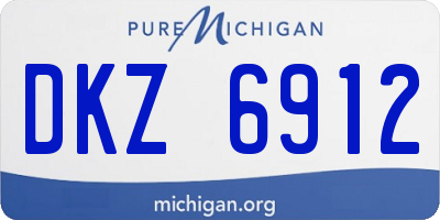 MI license plate DKZ6912