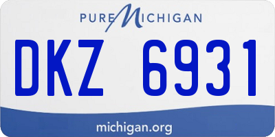 MI license plate DKZ6931