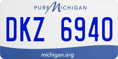 MI license plate DKZ6940