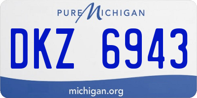 MI license plate DKZ6943