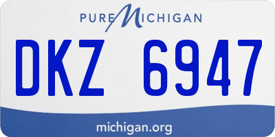 MI license plate DKZ6947