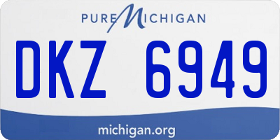 MI license plate DKZ6949